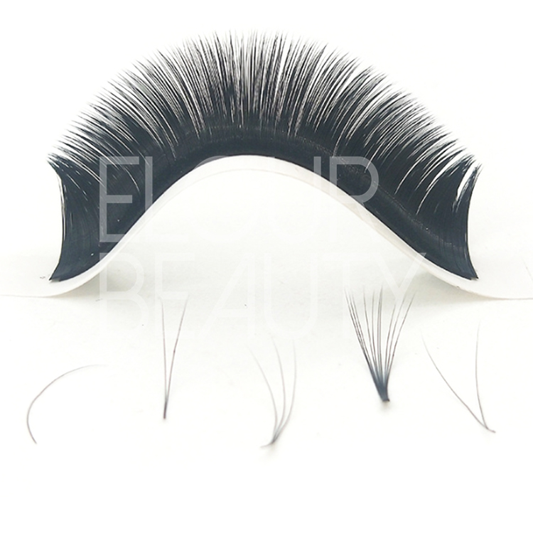Private label easy fan volume blooming eyelash extensions wholesale China EL21